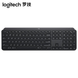 logitech 罗技 MX Keys 108键 2.4G蓝牙 双模无线薄膜键盘 深灰色 单光