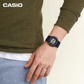 CASIO 卡西欧 时尚经典小方块，多功能持久电力休闲男士运动手表WS-1400H系列 WS-1400H-1AVDF