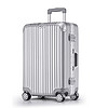 瑞士军刀CROSSGEAR拉杆箱 商务铝框行李箱学生出差旅行箱万向轮密码箱时尚大容量登机箱皮箱 银色 28英寸