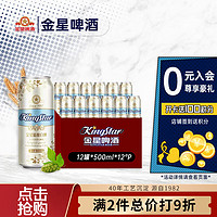 KINGSTAR 金星 啤酒白啤 12度 500ml*12听 整箱装