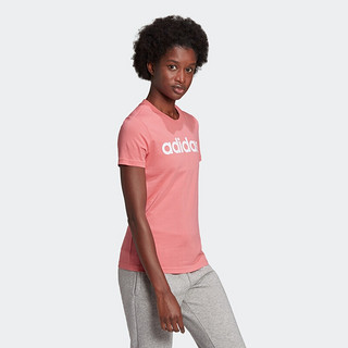 adidas阿迪达斯官方女装运动健身短袖T恤GV4041 玫红色/白 A/2XL