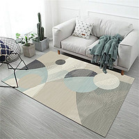 QIGEGE 七格格 现代简约北欧地毯客厅茶几家用地毯条纹