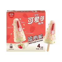 PLUS会员、会员专享：WALL'S 和路雪 可爱多 流心脆莓莓牛轧糖口味冰淇淋 77g*4支
