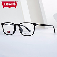 Levi's 李维斯 方框防蓝光近视光学镜男女款眼镜架3099/7031 7031亮黑色-配1.56依视路精视防蓝光镜片