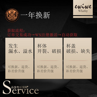 ewiwe 怡惟 菱形不锈钢咖啡杯 酷炫黑 400ML