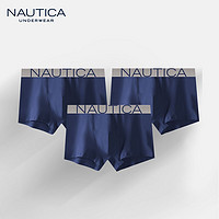 PLUS会员：NAUTICA 诺帝卡 男士无感棉质内裤 3条装 NTNS120122