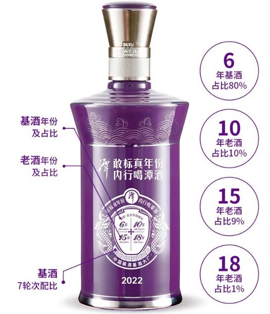 潭酒 紫潭 2022版 53%vol 酱香型白酒 500ml 单瓶装