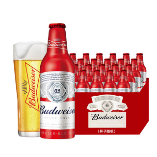 PLUS会员、临期品：Budweiser 百威 红色铝瓶啤酒 355ml*17瓶