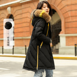 BENGEN 冰洁 冬季女式大毛领前短后长中长款羽绒服
