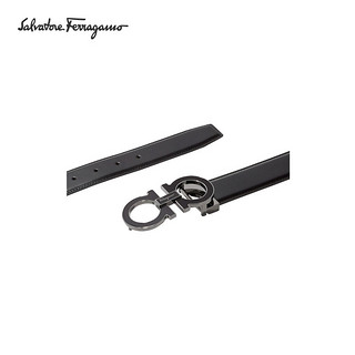 菲拉格慕 SALVATORE FERRAGAMO 奢侈品 男士黑色小牛皮板扣式皮带腰带 671502 40