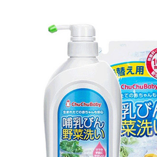 CHUCHU BABY 啾啾 婴儿奶瓶果蔬清洗剂 820ml+补充装 720ml*2袋