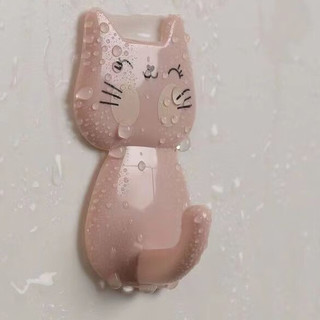 CHAHUA 茶花 小猫强力粘钩 6*3.9cm 10个