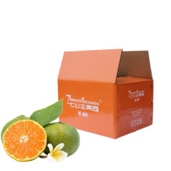 七公主果园   宜昌青皮蜜桔  净含量4斤大果  60+mm彩箱装