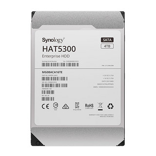 群晖（Synology） 企业级NAS专用机械硬盘256MB 7200RPM SATA接口3.5英寸 HAT5300-4TB