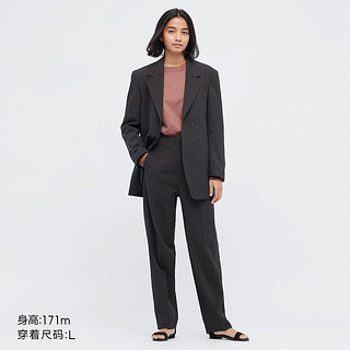 优衣库UNIQLO U男女情侣装圆领T恤(白色黑色长袖正肩上衣) 444974