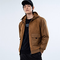 XTEP 特步 保暖棉服男连帽宽松百搭男外套防风夹克男