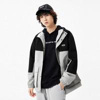 男装工装风外套男士风衣宽松立领撞色拼接风衣男士外套