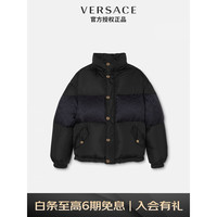 VERSACE 范思哲 22早秋 奢侈品男装休闲短款宽松棉质羽绒夹克1006031-1A04125-1B000 黑色 46
