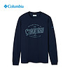 Columbia哥伦比亚21男子休闲棉质透气上衣字母圆领长袖T恤AE3818