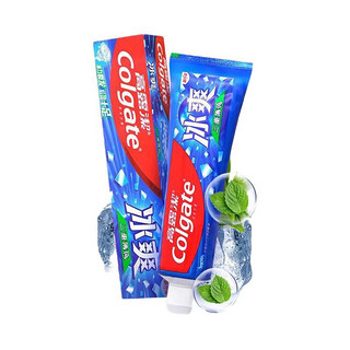 Colgate 高露洁 牙膏套装 (冰爽三重薄荷120g*3+冷萃龙井100g)