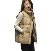 YAYA 鸭鸭羽绒服 女士羽绒马甲 DYR66C0160 卡其色 S