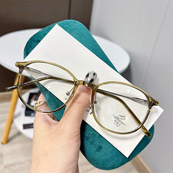 Erilles 显瘦高级素颜眼镜框 橄榄绿框 +1.61 非球面镜片