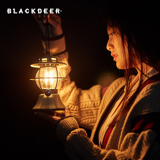 BLACKDEER 黑鹿 精致露营户外映月营地灯复古简约LED帐篷灯便携手提照明灯 映月 青荷LED营地灯