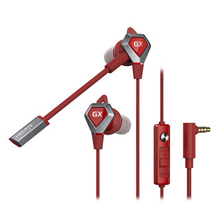 EDIFIER 漫步者 HECATE GX04 竞技版 入耳式动圈降噪有线耳机 红色 3.5mm