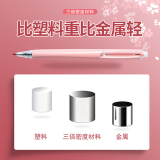 晨光文具优品按动中性笔速干黑色签字笔三倍密度按动笔高颜值刷题笔0.5学生水笔考试专用笔金属限定笔ins日系（金色笔杆单支）