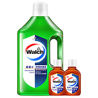Walch 威露士 消毒液套装 多用途消毒液1L+消毒液60ml*2瓶 青柠