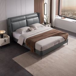 kuka 顾家家居 皮床意式轻奢主卧床现代简约多功能床婚床家具ds8015b