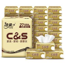 C&S 洁柔 金尊抽纸 100抽3层27包(195mm*123mm)