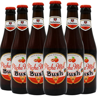 Bush 布什 临期：比利时进口 Bush布什水蜜桃330ML*6瓶(2022.10.27)