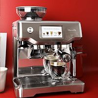 Breville 铂富 880咖啡机家用意式半自动磨豆蒸汽自动奶泡智能