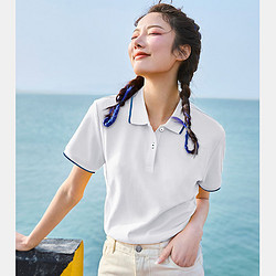 GIORDANO 佐丹奴 polo衫女短袖修身翻领t恤休闲女式polo衫