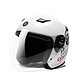YAMAHA 雅马哈 摩托车电动车头盔 3C认证 半盔 白色贴花（贴面版型） XXL