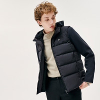 FILA 斐乐 男装时尚休闲运动外套男百搭舒适潮流上衣男式保暖羽绒服两件套