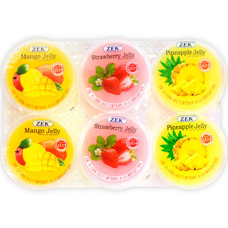 ZEK 马来西亚进口果冻 ZEK混合果冻6连杯 儿童休闲零食510g
