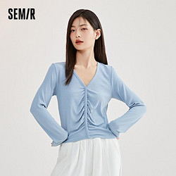 Semir 森马 女生v领打底衫 105622171021