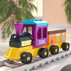 费乐拼插积木_feelo 费乐 大颗粒潮流积木 25颗粒2节小火车5602多少钱