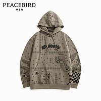 PEACEBIRD 太平鸟 男装 套头潮流宽松连帽卫衣男B2BFB4285