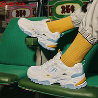 SKECHERS 斯凯奇 男女复古机甲鞋运动老爹鞋149916/237209 WLB白色/浅蓝色（男款） 41.5