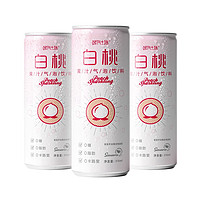 有券的上：鲜汽十族 无糖白桃苏打水 310ml*6罐