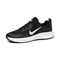 NIKE 耐克 童鞋2022年新款WEARALLDAY魔术贴轻便透气运动跑步鞋黑色CJ3817-002 黑白 32