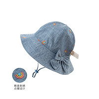 戴维贝拉 女童帽子春秋新款童装小童宝宝洋气渔夫帽儿童帽子潮