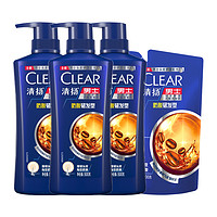 88VIP：CLEAR 清扬 男士去屑防脱韧发型洗发露洗发水500g*3+200g