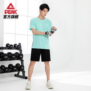 PEAK 匹克 圆领T恤男士2022夏季新款短T休闲跑步透气宽松短袖男DF612831