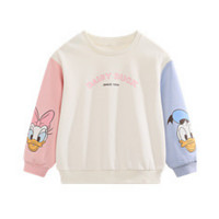 Disney baby 迪士尼宝贝 女童圆领卫衣 DB231AA02 米白 90cm