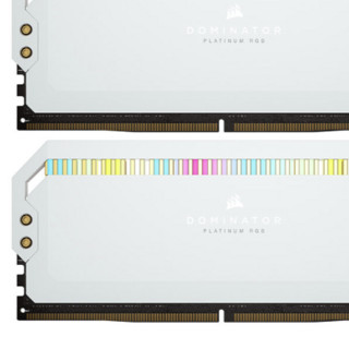 USCORSAIR 美商海盗船 统治者铂金 DDR5 5200MHz RGB 台式机内存 灯条 白色 64GB 32GB*2