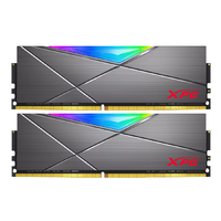 ADATA 威刚 XPG系列 龙耀D50 DDR4 3200MHz RGB 台式机内存 灯条 灰色 16GB